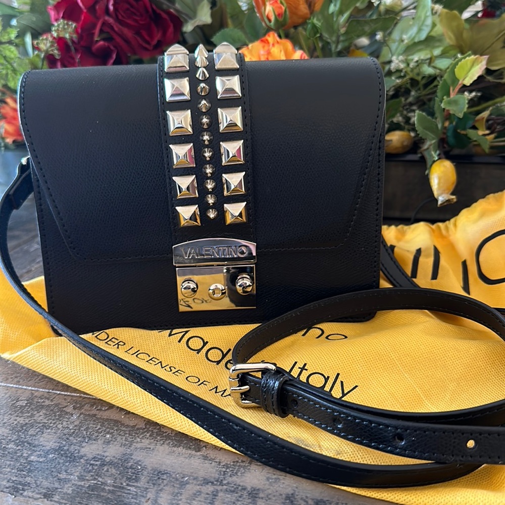 Like New! VALENTINO by Mario Valentino Studded Crossbody Bag
